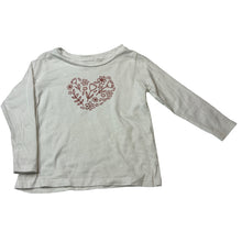 Load image into Gallery viewer, Girls Anko, white cotton long sleeve tee / top, GUC, size 2,  