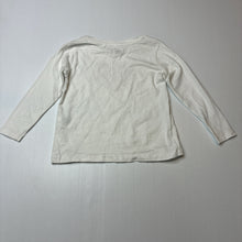 Load image into Gallery viewer, Girls Anko, white cotton long sleeve tee / top, GUC, size 2,  