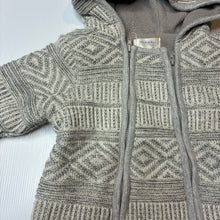 Load image into Gallery viewer, Unisex Maaa, thick fleece lined knitted cotton zip pram suit / romper, GUC, size 6 months,  
