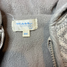 Load image into Gallery viewer, Unisex Maaa, thick fleece lined knitted cotton zip pram suit / romper, GUC, size 6 months,  