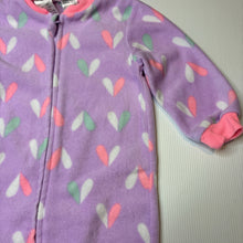 Load image into Gallery viewer, Girls Dymples, fleece zip coverall / romper, GUC, size 1,  