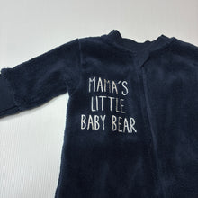 Load image into Gallery viewer, Boys Baby Berry, navy fleece zip coverall / romper, EUC, size 000,  