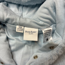 Load image into Gallery viewer, Unisex Beatrix Potter, Peter Rabbit lined soft fleece coverall / romper, EUC, size 000,  