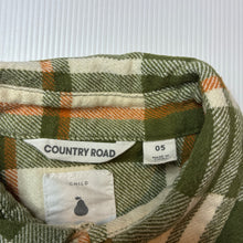 Load image into Gallery viewer, Boys Country Road, checked flannel cotton long sleeve shirt, EUC, size 5,  