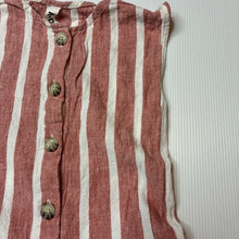 Load image into Gallery viewer, Girls KID, striped linen / viscose summer dress, GUC, size 2, L: 48cm
