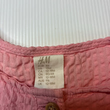 Load image into Gallery viewer, Girls H&amp;M, lightweight crinkle cotton long sleeve top, EUC, size 1-2,  