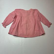Load image into Gallery viewer, Girls H&amp;M, lightweight crinkle cotton long sleeve top, EUC, size 1-2,  