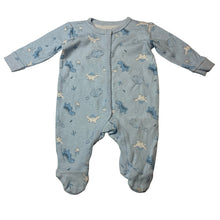 Load image into Gallery viewer, Unisex Rock a bye Baby, cotton coverall / romper, dinosaurs, EUC, size 000,  