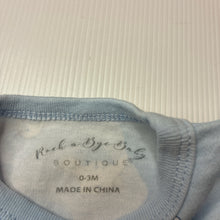 Load image into Gallery viewer, Unisex Rock a bye Baby, cotton coverall / romper, dinosaurs, EUC, size 000,  