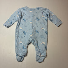 Load image into Gallery viewer, Unisex Rock a bye Baby, cotton coverall / romper, dinosaurs, EUC, size 000,  