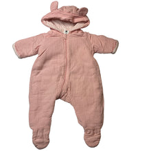 Load image into Gallery viewer, Girls Dymples, wadded cotton zip coverall / romper, GUC, size 000,  