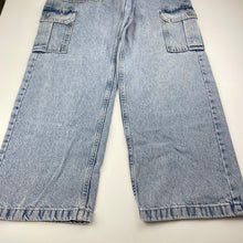 Load image into Gallery viewer, Unisex Target, blue denim cargo jeans, adjustable, Inside leg: 69cm, GUC, size 14,  