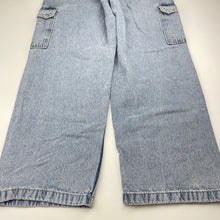 Load image into Gallery viewer, Unisex Target, blue denim cargo jeans, adjustable, Inside leg: 69cm, GUC, size 14,  