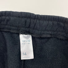 Load image into Gallery viewer, Unisex Anko, black fleece lined track pants, Inside leg: 70cm, GUC, size 14,  