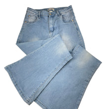 Load image into Gallery viewer, Girls Breakers, flared stretch denim jeans, adjustable, Inside leg: 70cm, marks back right hem, FUC, size 14,  