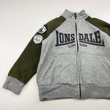 Load image into Gallery viewer, Boys Lonsdale, fleece lined zip up sweater, GUC, size 2,  