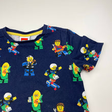 Load image into Gallery viewer, Boys LEGO, navy cotton tee / top, wash fade, FUC, size 3,  