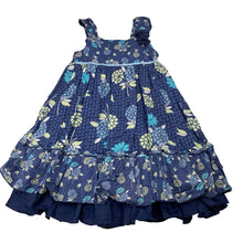 Load image into Gallery viewer, Girls Pumpkin Patch, lined floral cotton dress, wash fade, FUC, size 3, L: 52cm
