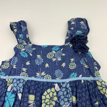 Load image into Gallery viewer, Girls Pumpkin Patch, lined floral cotton dress, wash fade, FUC, size 3, L: 52cm