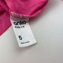 Load image into Gallery viewer, Girls Anko, pink cotton long sleeve tee / top, FUC, size 5,  