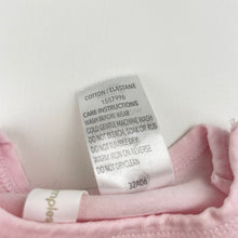 Load image into Gallery viewer, Girls Dymples, pink stretchy romper, fruit, GUC, size 000,  