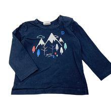 Load image into Gallery viewer, Unisex Milky, navy stretchy long sleeve top, wash fade, FUC, size 0,  
