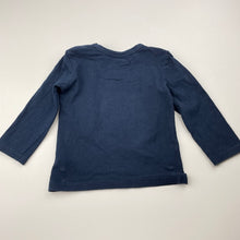 Load image into Gallery viewer, Unisex Milky, navy stretchy long sleeve top, wash fade, FUC, size 0,  