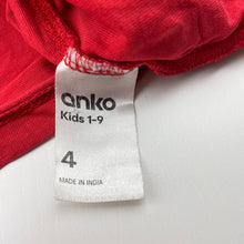 Load image into Gallery viewer, Boys Anko, red cotton tee / top, FUC, size 4,  