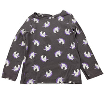 Load image into Gallery viewer, Girls KID, ribbed organic cotton blend top, unicorns, FUC, size 2,  