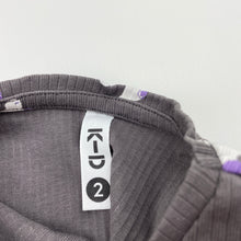 Load image into Gallery viewer, Girls KID, ribbed organic cotton blend top, unicorns, FUC, size 2,  