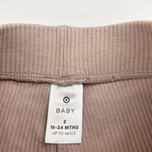 Load image into Gallery viewer, Girls Target, ribbed leggings / bottoms, elasticated, Inside leg: 31cm, FUC, size 2,  