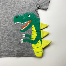 Load image into Gallery viewer, Boys Anko, grey marle tee / top, dinosaurs, FUC, size 2,  