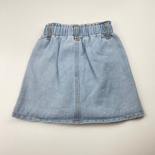 Load image into Gallery viewer, Girls floral, denim skirt, elasticated, L: 26cm, FUC, size 2,  