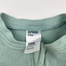 Load image into Gallery viewer, Unisex Anko, waffle zip coverall / romper, GUC, size 000,  