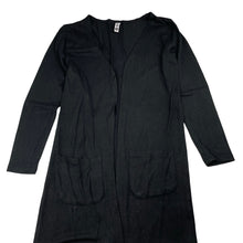 Load image into Gallery viewer, Girls KID, black longline cardigan, L: 69cm, FUC, size 10,  