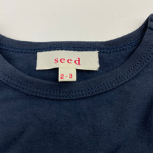 Load image into Gallery viewer, Girls Seed, navy cotton long sleeve tee / top, FUC, size 2-3,  