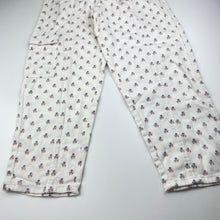 Load image into Gallery viewer, Girls Cotton On, floral denim cargo pants, elasticated, Inside leg: 54.5cm, NEW, size 9-10,  