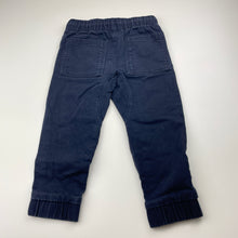 Load image into Gallery viewer, Boys Anko, navy stretch denim pants, elasticated, GUC, size 3,  