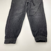 Load image into Gallery viewer, Boys Max, black denim jogger pants, elasticated, Inside leg: 45cm, GUC, size 8-9,  