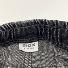 Load image into Gallery viewer, Boys Max, black denim jogger pants, elasticated, Inside leg: 45cm, GUC, size 8-9,  