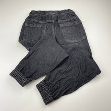 Load image into Gallery viewer, Boys Max, black denim jogger pants, elasticated, Inside leg: 45cm, GUC, size 8-9,  
