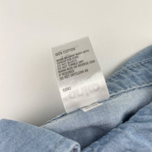 Load image into Gallery viewer, Girls Anko, chambray cotton casual dress, GUC, size 10, L: 66cm at front