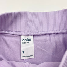 Load image into Gallery viewer, Girls Anko, ribbed stretchy skirt, built-in shorts, elasticated, FUC, size 7,  