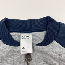 Load image into Gallery viewer, Boys Anko, quilted zip up sweater, light marks on pockets, FUC, size 4,  