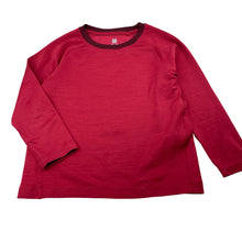 Load image into Gallery viewer, Boys Uniqlo, red marle long sleeve activewear top, FUC, size 5,  