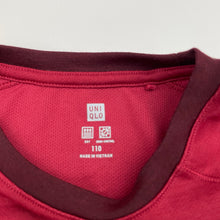 Load image into Gallery viewer, Boys Uniqlo, red marle long sleeve activewear top, FUC, size 5,  