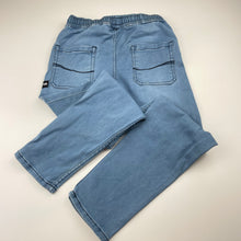Load image into Gallery viewer, Boys Pantaloons, knit stretch denim pants, elasticated, Inside leg: 49cm, FUC, size 5-6,  