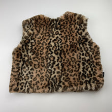 Load image into Gallery viewer, Girls Britt, vintage leopard print faux fur vest, GUC, size 3-4,  