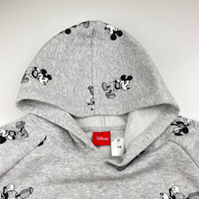 Load image into Gallery viewer, Girls Disney, Mickey Mouse fleece lined hoodie sweater, mark back left cuff, FUC, size 14,  