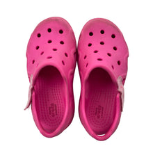 Load image into Gallery viewer, Shoes Crocs, pink croc sandals, scuffs on toes, mark on strap, FUC, size 10,  